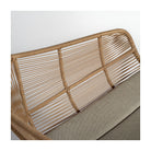 Sillón bajo de ratán sintético natural Cefalù