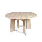 Mesa de comedor de travertino beige Yaiza