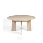Mesa de comedor de travertino beige Yaiza