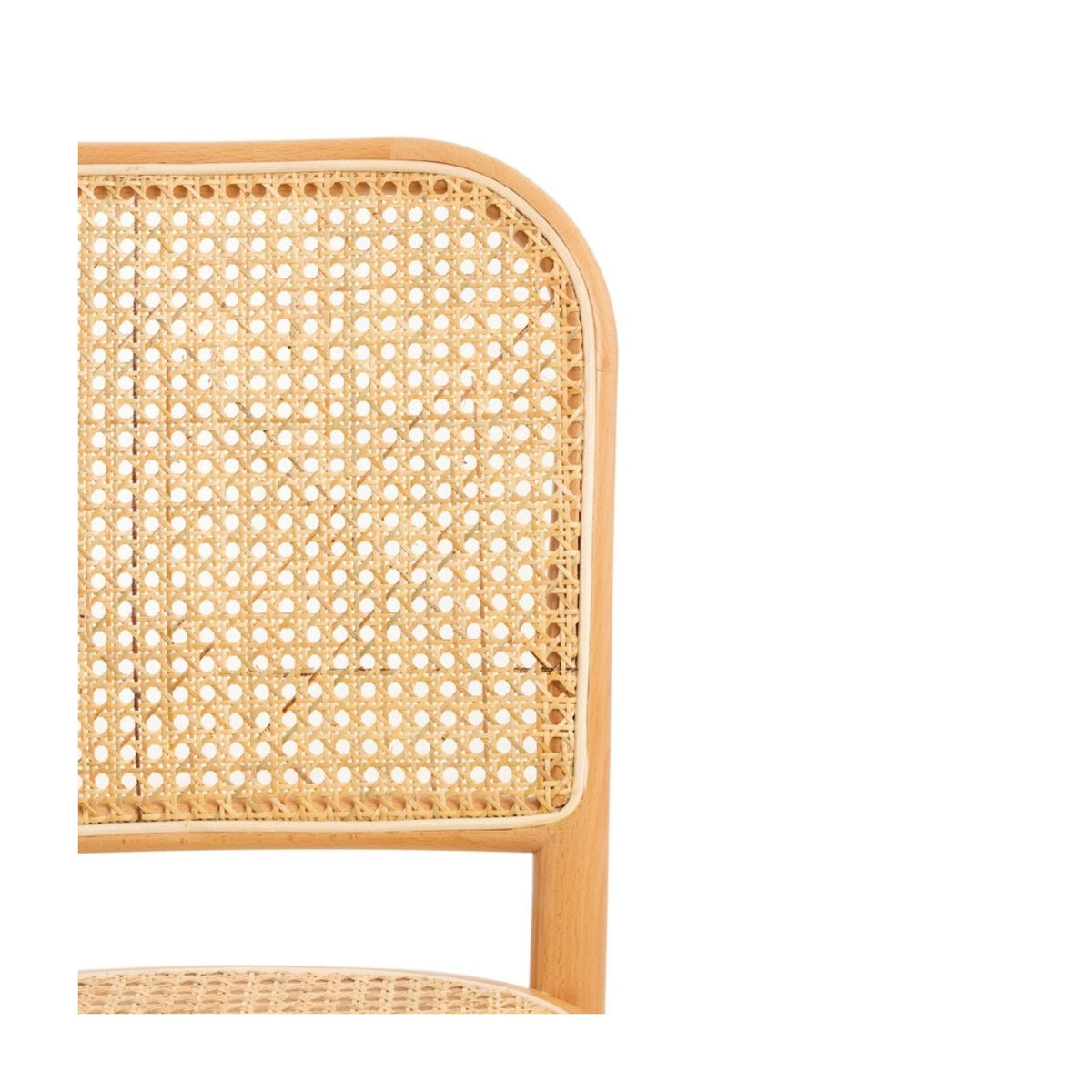 Silla de madera con rejilla de ratán Milfontes