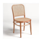 Silla de madera con rejilla de ratán Milfontes