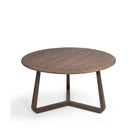 Mesa de comedor redonda de roble medio grisáceo Marsalforn