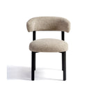 Set de 2 sillas tapizadas beige de respaldo curvo Aiguablava