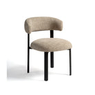 Set de 2 sillas tapizadas beige de respaldo curvo Aiguablava