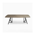 Mesa de comedor de roble grisáceo con patas geométricas Kasos