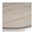 Mesa de comedor de teca grisácea y base cemento 150 Agulo