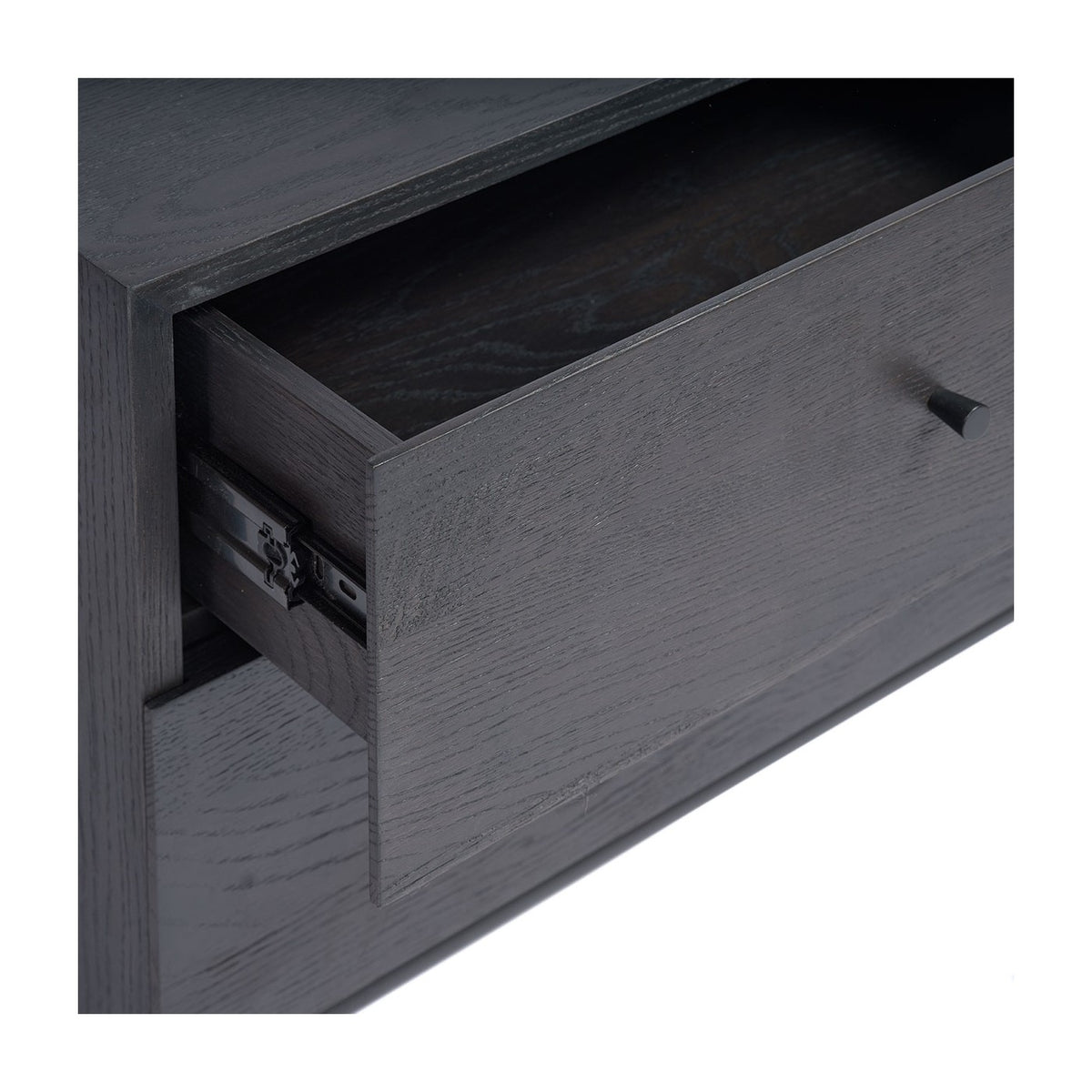 Mesita de noche black brown y metal negro Xlendi