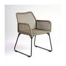Sillón de comedor de exterior de cuerda cemento Serifos