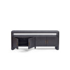 Mueble de TV de roble black brown con cuatro puertas Tamegroute