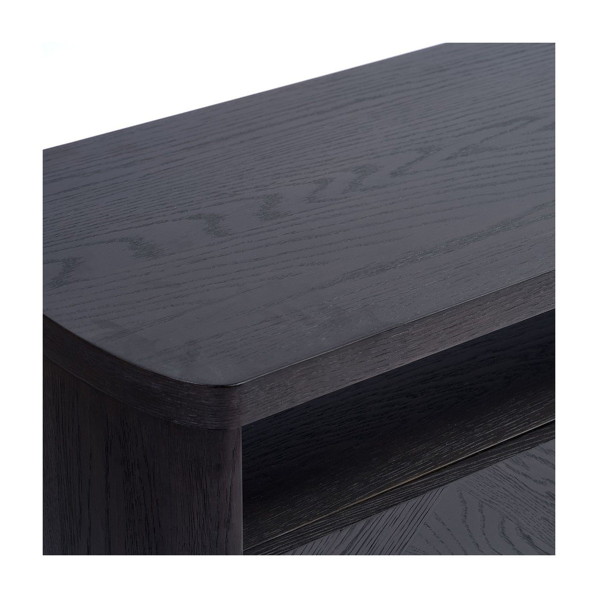 Mueble de TV de roble black brown con cuatro puertas Tamegroute