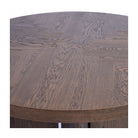 Mesa de comedor redonda de roble natural con pata central Siġġiewi