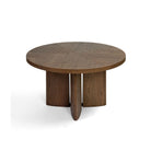 Mesa de comedor redonda de roble natural con pata central Siġġiewi