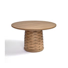 Mesa de comedor redonda con pie en relieve Aigues