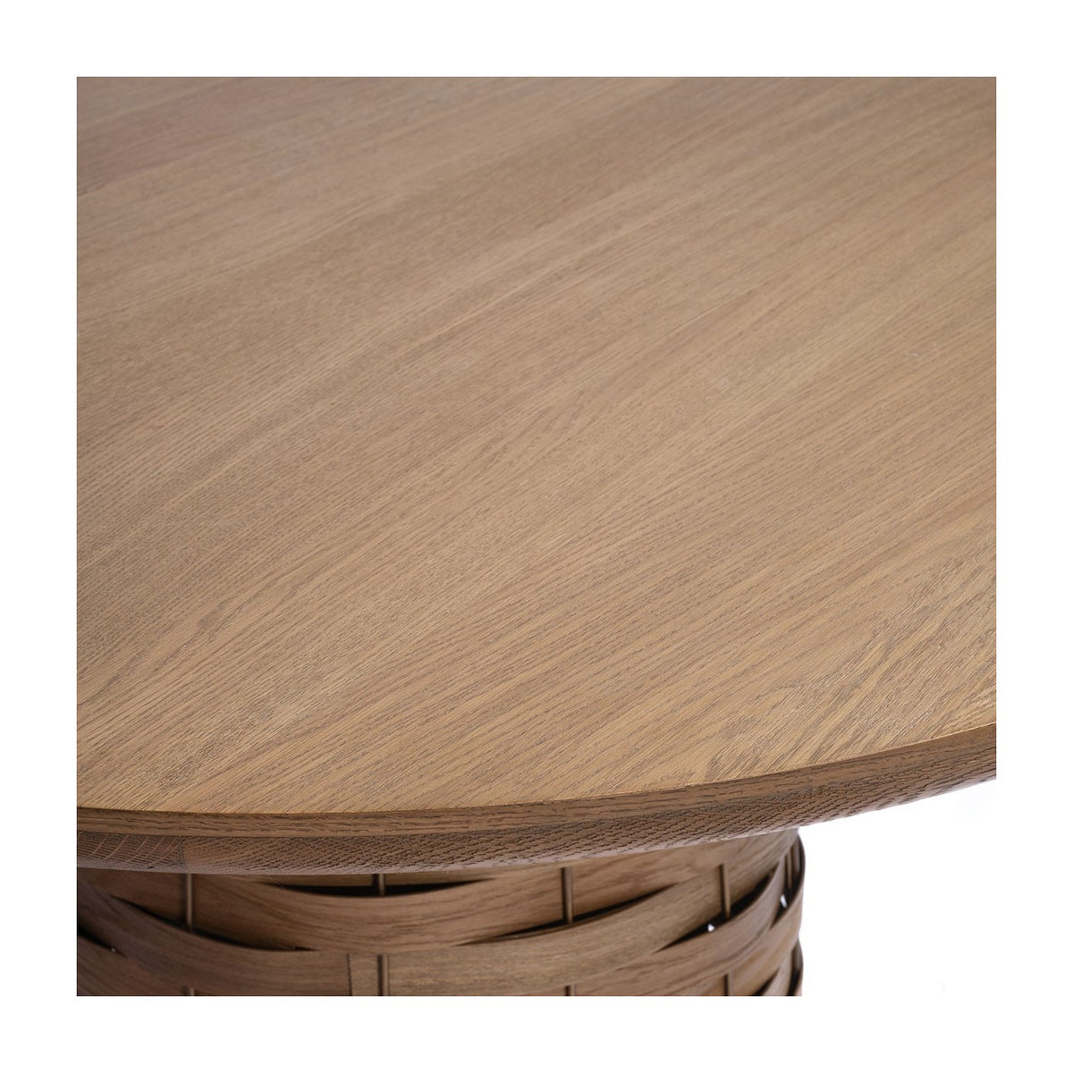 Mesa de comedor redonda con pie en relieve Aigues