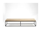 Mesa de centro rectangular de roble blanqueado y metal Lindos