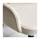 Sillón tapizado blanco roto con tapón dorado Funchal