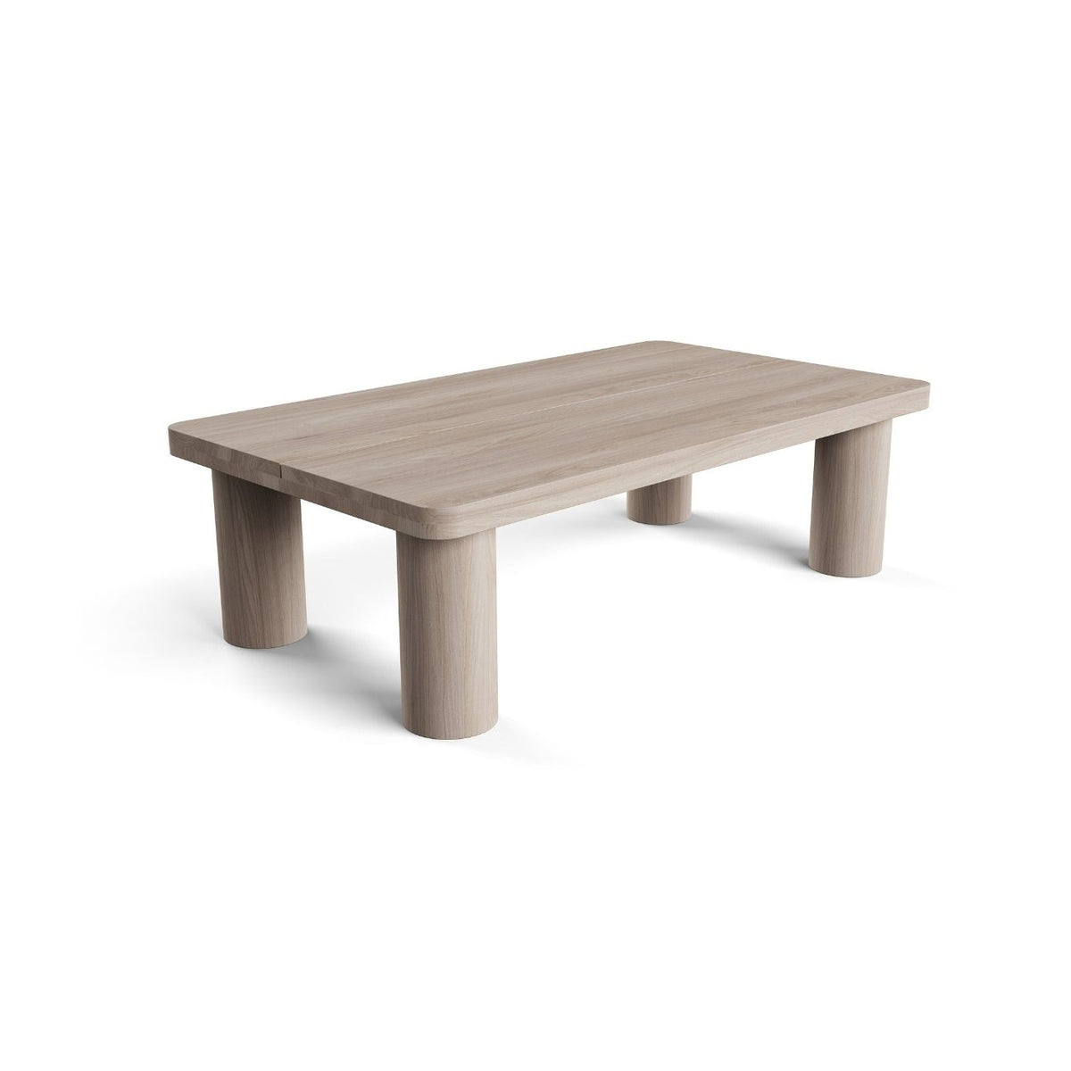 Mesa de centro rectangular de teca y patas redondas Xarraca