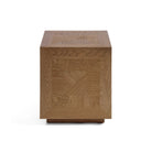 Mesa auxiliar taco de roble natural Nyons