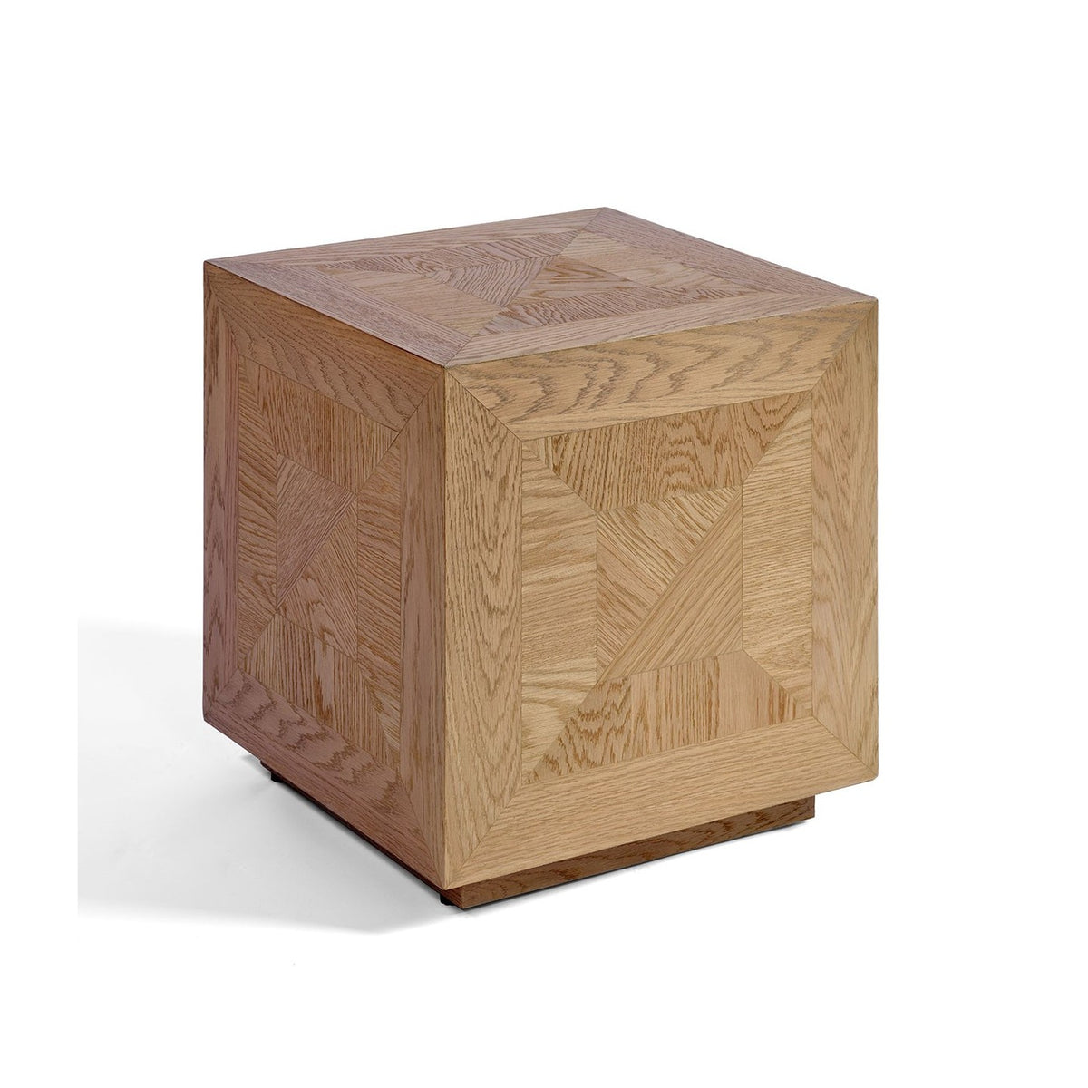 Mesa auxiliar taco de roble natural Nyons