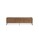 Mueble de TV de roble natural y dorado con cajones Sant Rafel