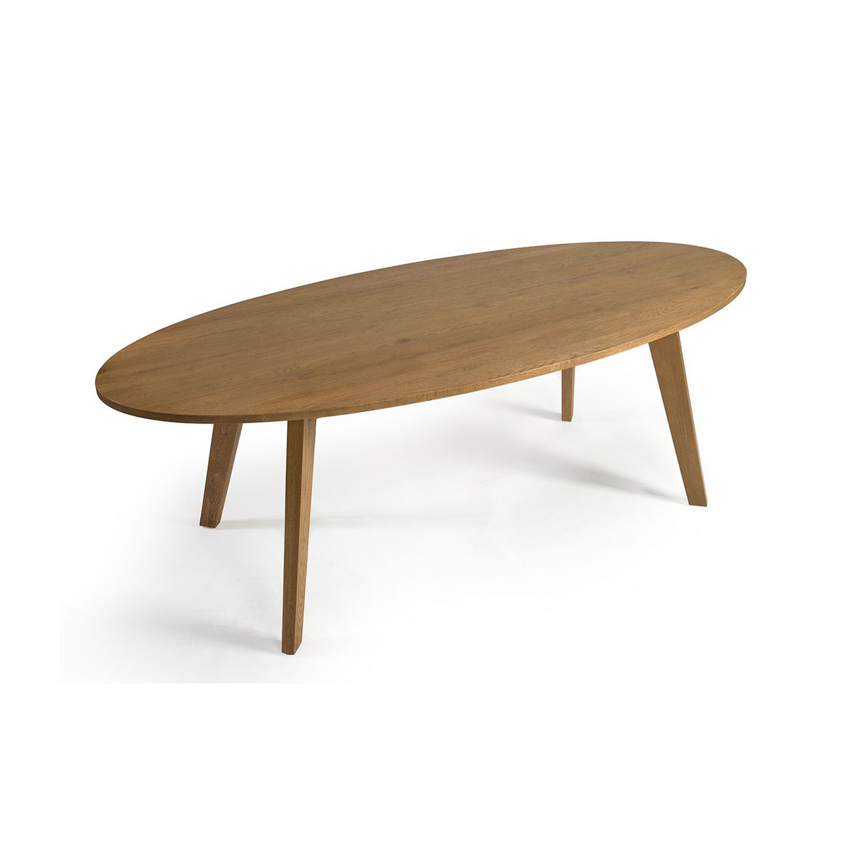 Mesa de comedor ovalada de roble natural Salina