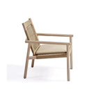 Sillón bajo de teca envejecida y cuerda Es Figueral