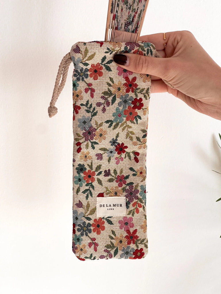 Abanico con Funda Blu - pino_y_jacaranda