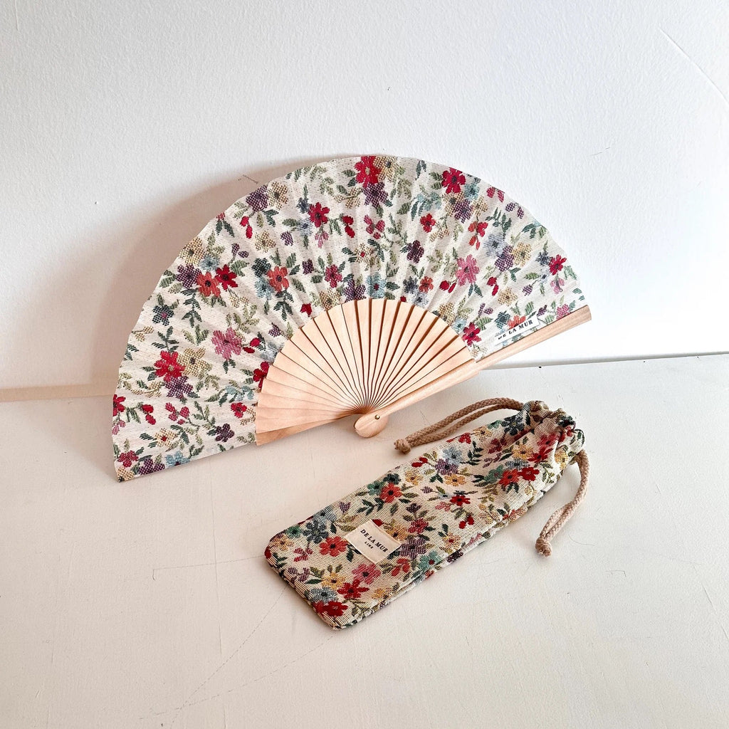 Abanico con Funda Blu - pino_y_jacaranda