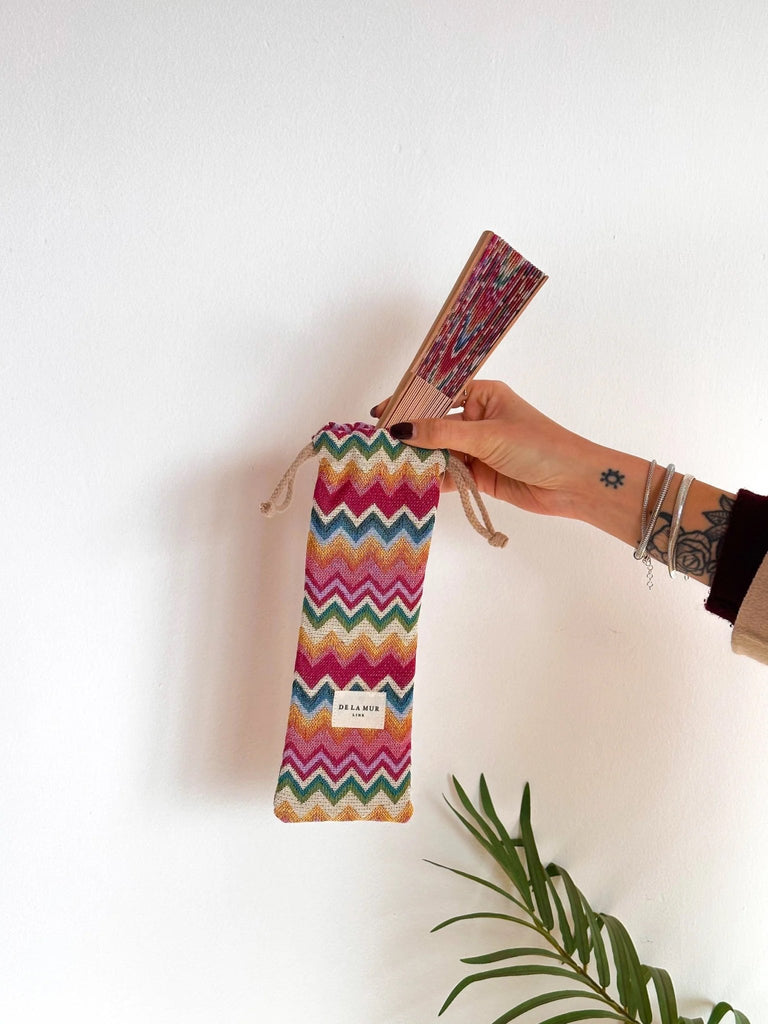 Abanico con Funda Era - pino_y_jacaranda