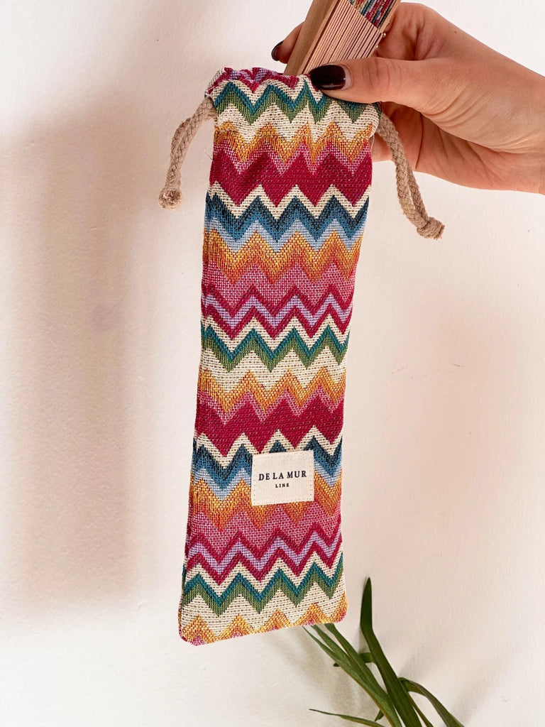 Abanico con Funda Era - pino_y_jacaranda