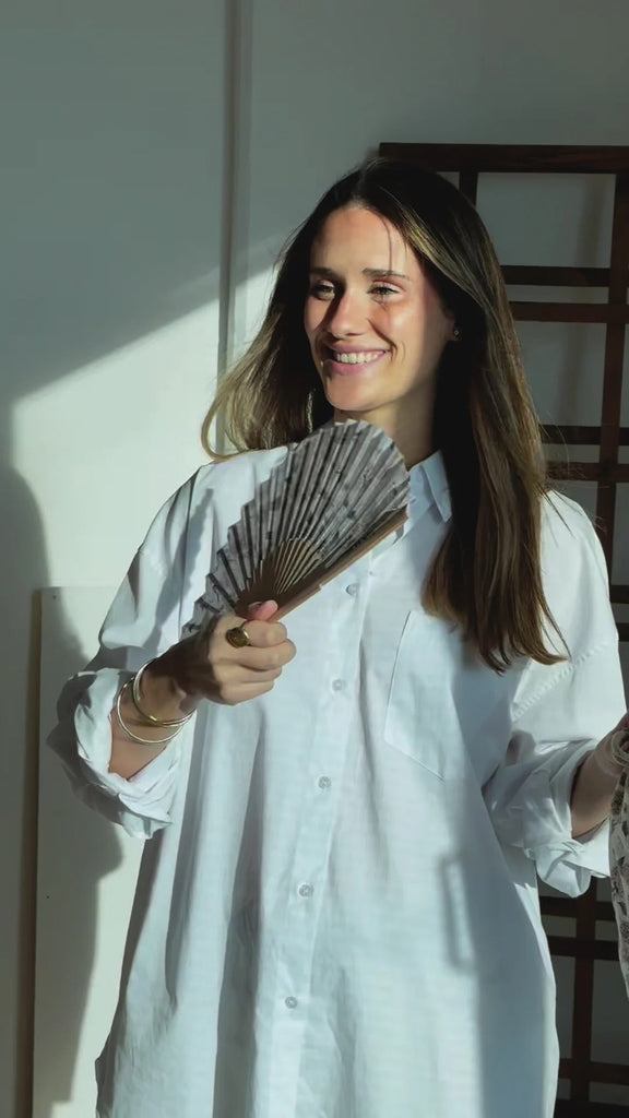 Abanico con Funda Floral - pino_y_jacaranda