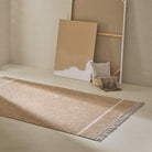 Alfombra kilim beige de algodón tejida a mano Sodalita