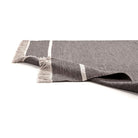 Alfombra kilim gris de algodón tejida a mano Epidota