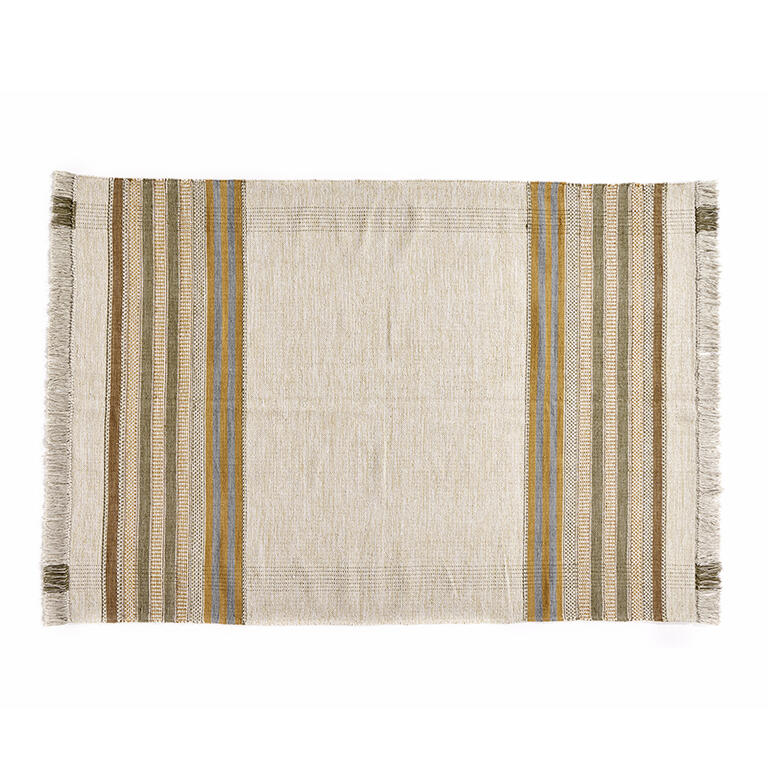 Alfombra kilim lineal de algodón tejida a mano Zoisita