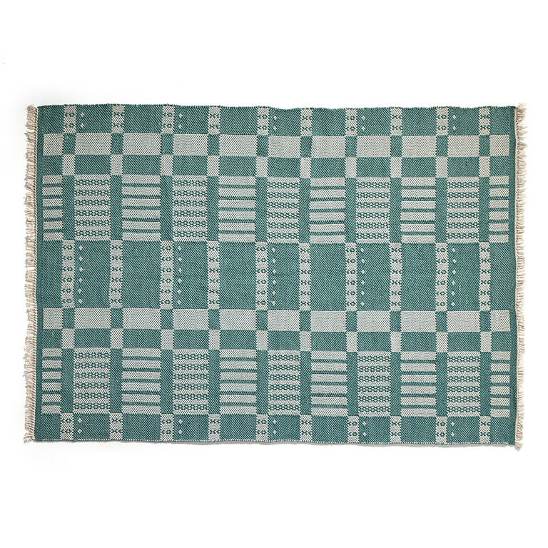 Alfombra verde indoor/outdoor de polipropileno Cuprita