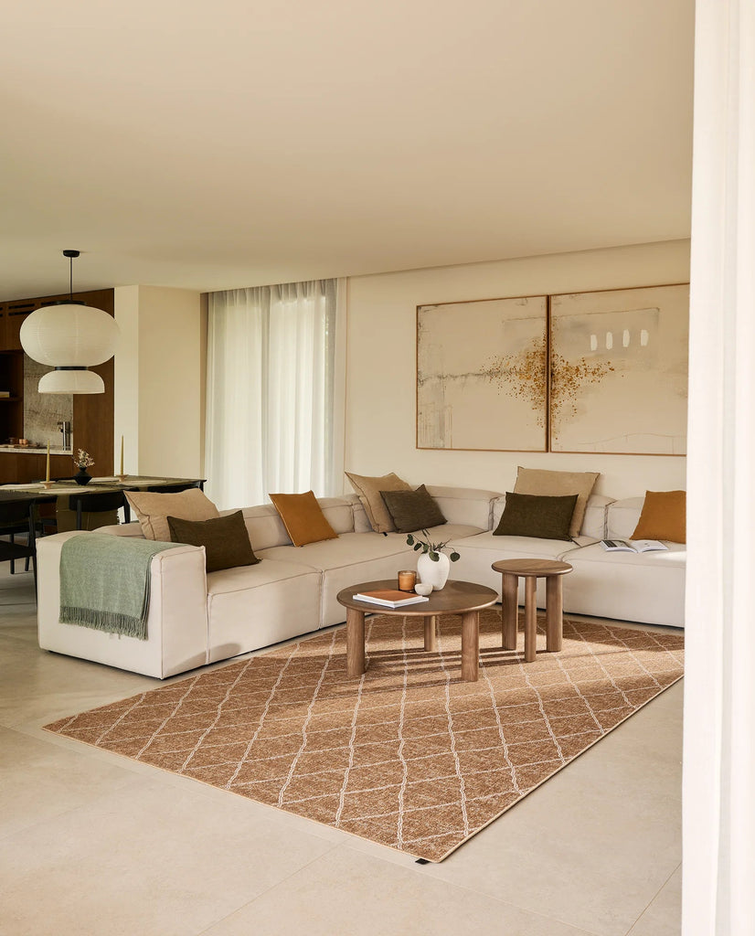 Alfombra de Interior y Exterior Palma Nomad Circular - pino_y_jacaranda