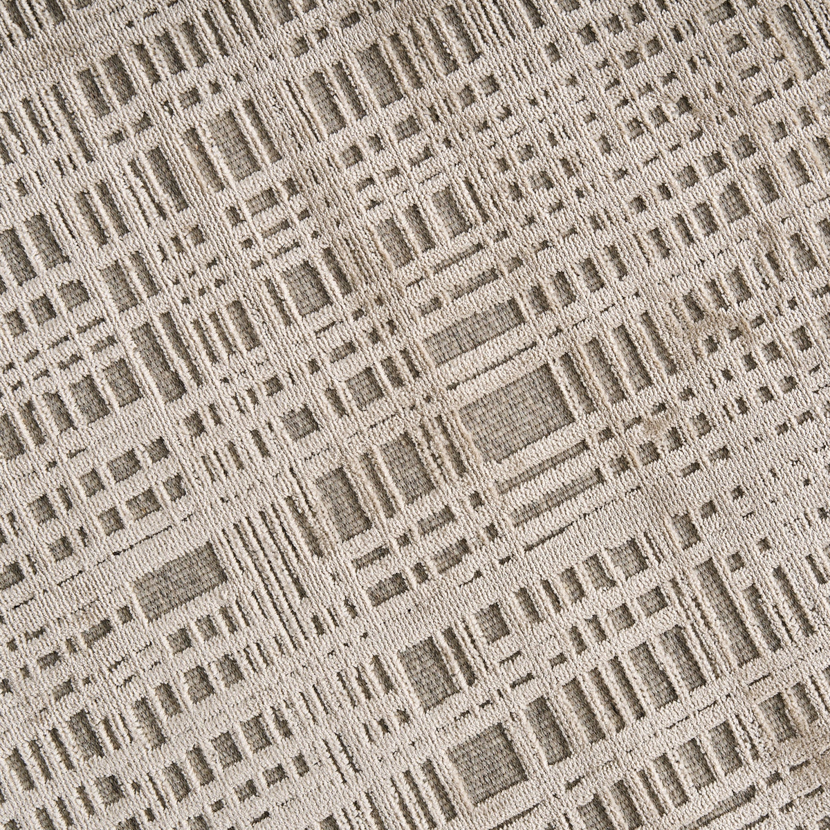 Alfombra de viscosa y lana gris Calblanque