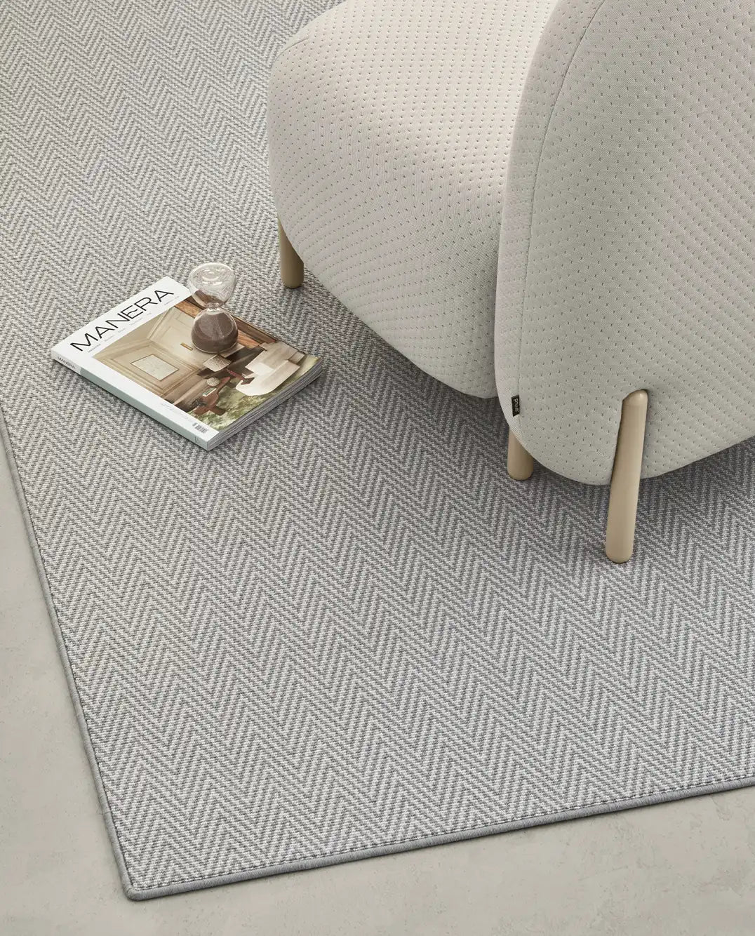 Alfombra Diana Herringbone Circular - #pino_y_jacaranda#