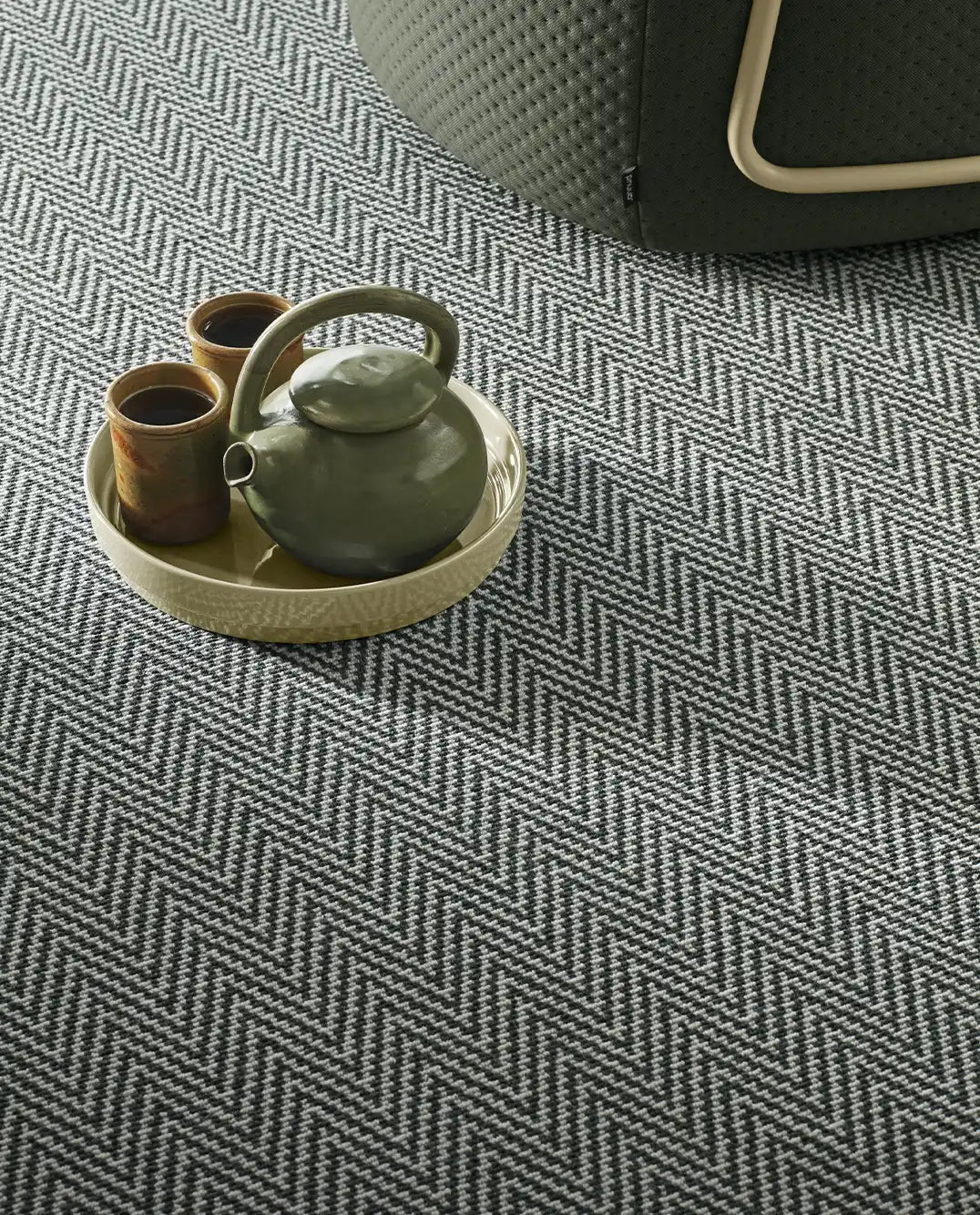 Alfombra Diana Herringbone Circular - #pino_y_jacaranda#