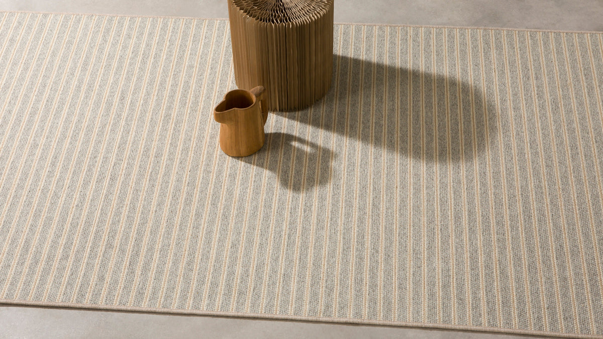 Alfombra rectangular de lana y yute Sako