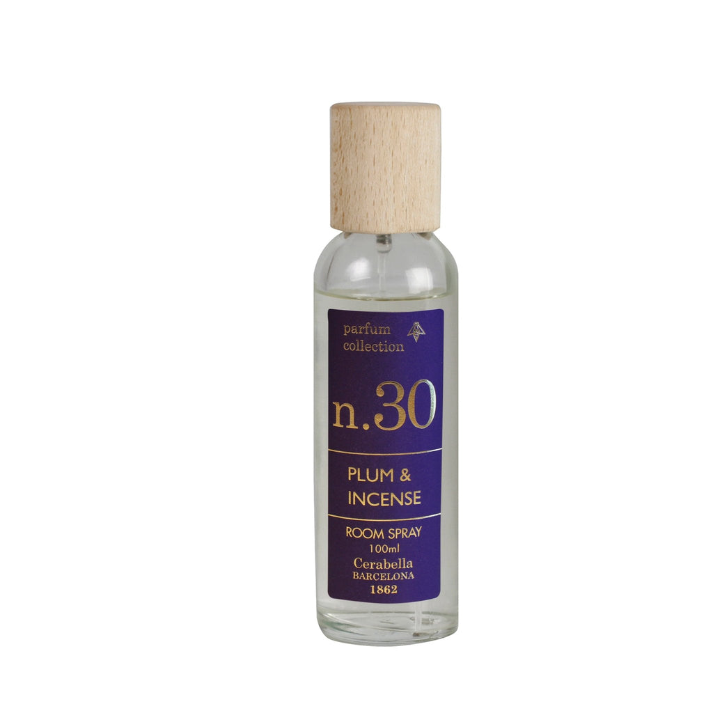 Ambientador de Hogar Spray 100 ml Cerabella Plum & Incense Nº30 - #pino_y_jacaranda#