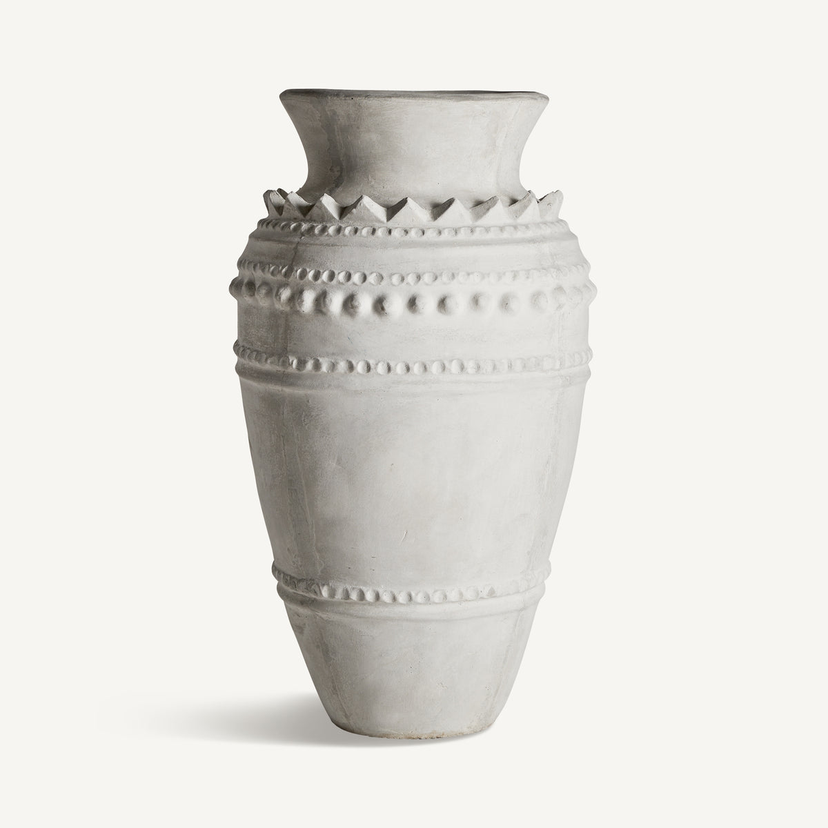 Ánfora de terracota blanco roto Aledo