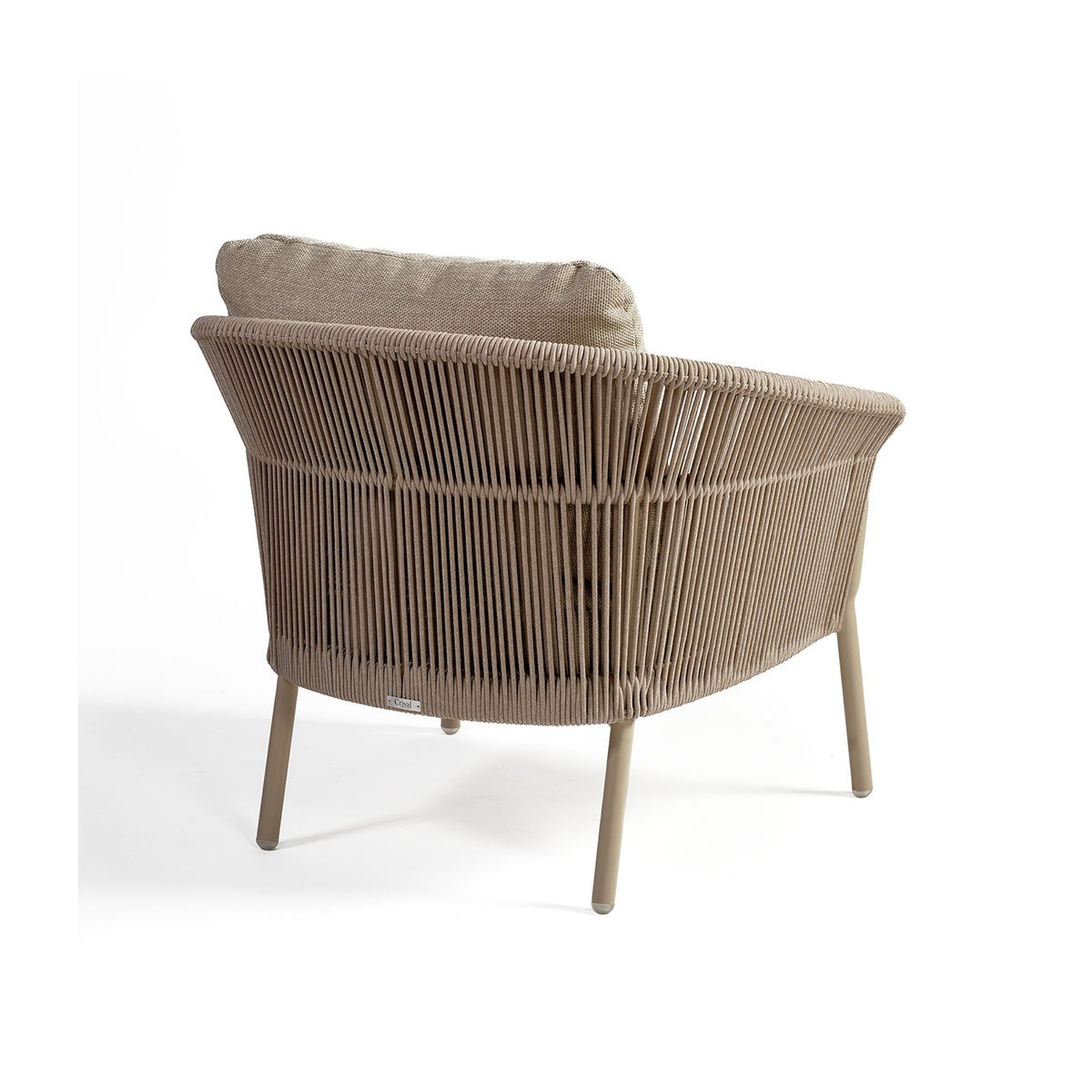 Sillón de exterior de cuerda tapizado arena Fisterra