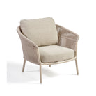 Sillón de exterior de cuerda tapizado arena Fisterra