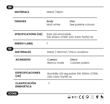 Aplique de Pared Dana - A1098