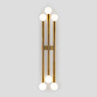 Aplique de pared de metal dorado Cetara