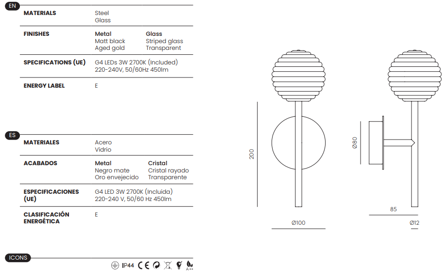 Aplique de Pared Doul - A1310