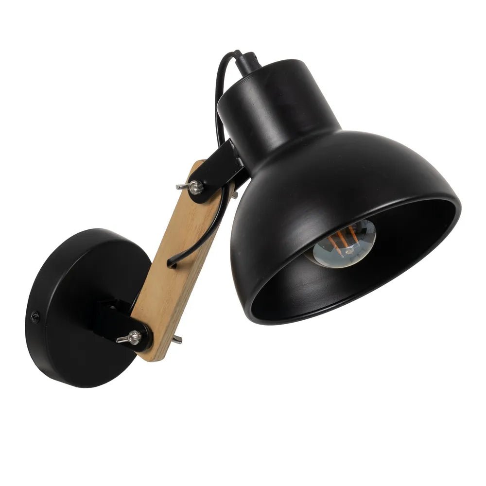 Aplique de Pared Madera Negro Natural - pino_y_jacaranda