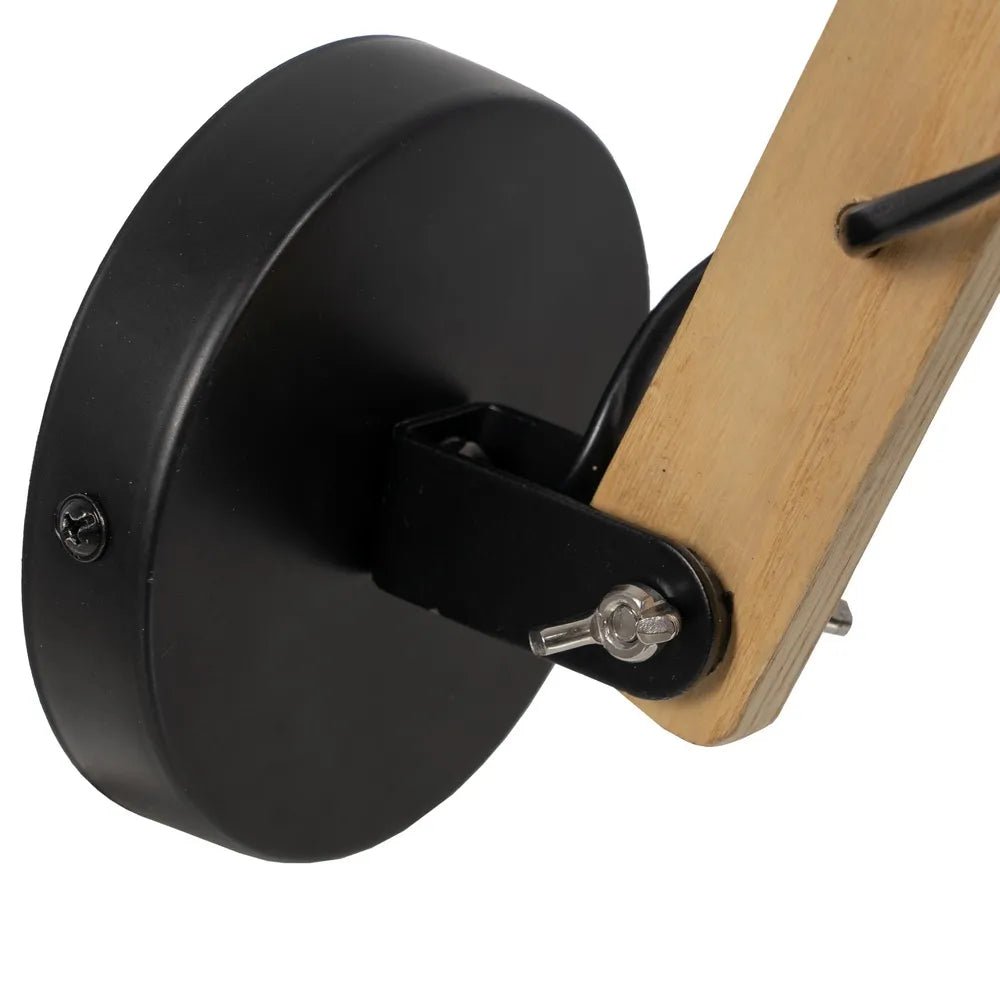 Aplique de Pared Madera Negro Natural - pino_y_jacaranda