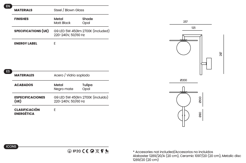 Aplique de Pared Miro - A1289